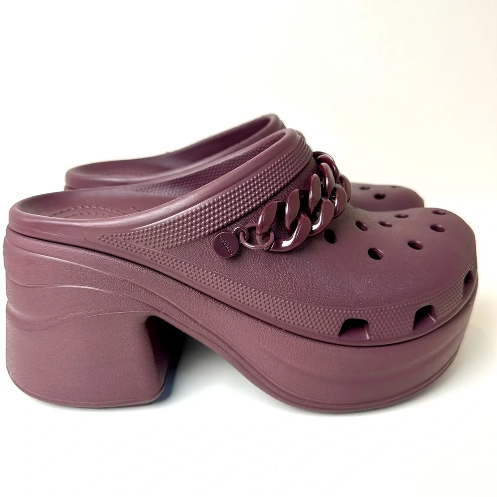 🔖 CROCS Siren Chain Clog High-Heel Stylish Unisex Light Weight - Picture 4 of 8